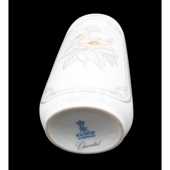 Kaiser Chantal Bud Vase Porcelain Flowers West Germany Vintage K Nossek 6" AK - Picture 14 of 16